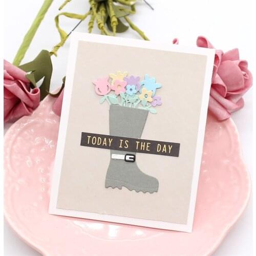 KSCRAFT Rain boots Metal Cutting Dies Stencils for DIY Scrapbooking Decorative Embossing DIY Paper Cards