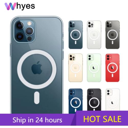 Magnetic Shockproof Clear Back Cover For iPhone 12 Mini 11 Pro Max XS MAX XR X Macsafe Magsafing Case Transparent Bumper Shell