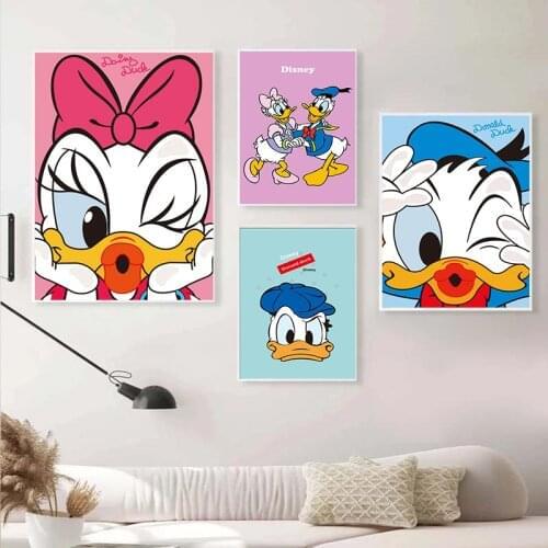 Cartoon Animation Donald Duck Goofy Canvas Paintings Disney Funny Cute Posters Prints Wall Art Pictures for Living Home Decor