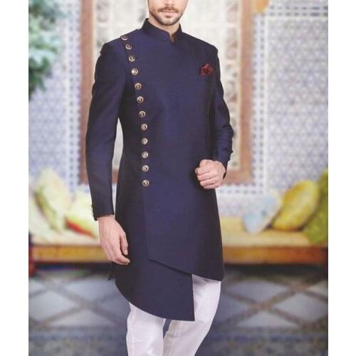 2019 New Mens Formal Stylish Suits Custom Made 2 Pieces Ternos Suits For Men Jacket Long + Pants Terno Masculino