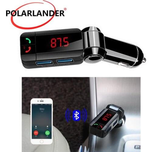 New Smartphone BluetoothMP3 Player Handsfree Car Kit Dual USB Charger FM Transmitter Handsfree with Micro SD/TF Card Reader