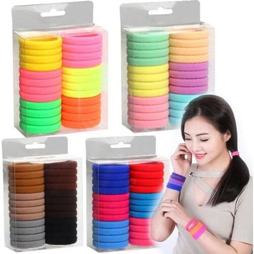 Wholesale Women Girl Seamless No interface Elastic Hair Rope Ponytail Rubber Band Hair Accessories