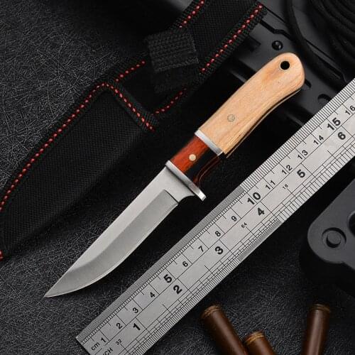 Wilderness Sharp Tactical Knife Outdoor Knife Portable Small Straight Knife Wilderness Survival Mini Knife Outdoor Knife