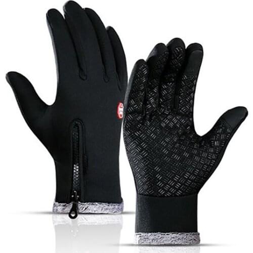 Men Women Winter Cycling Gloves Full Finger Touch Screen Gloves Windproof Waterproof Bicycle Gloves Useful Thermal Warm Gloves