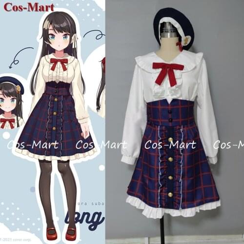 Hot Anime VTuber Hololive Ozora Subaru Cosplay Costume Fashion Sweet Cute Uniforms Activity Party Role Play Clothing Custom-Make