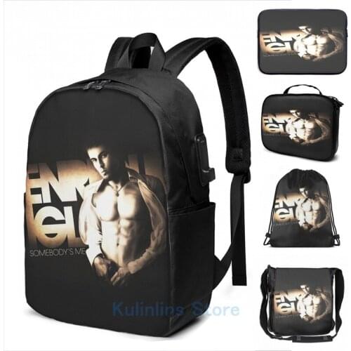 Funny Graphic print BEST SINGER MAN MUSIC LATIN POP MOST POPULAR USB Charge Backpack men School bags Women bag Travel laptop bag