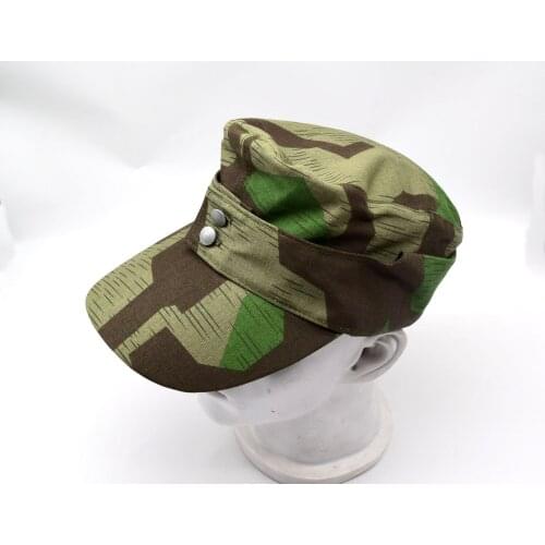 Replica WWII WW2 German Army Splinter Camo Cap Hat Mlitary Reenactments