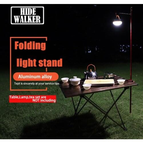 Adjustable Height Lantern Holder Foldable Lamp Pole Camping Light Bracket Holder Outdoor Lantern Stand Camping Accessories