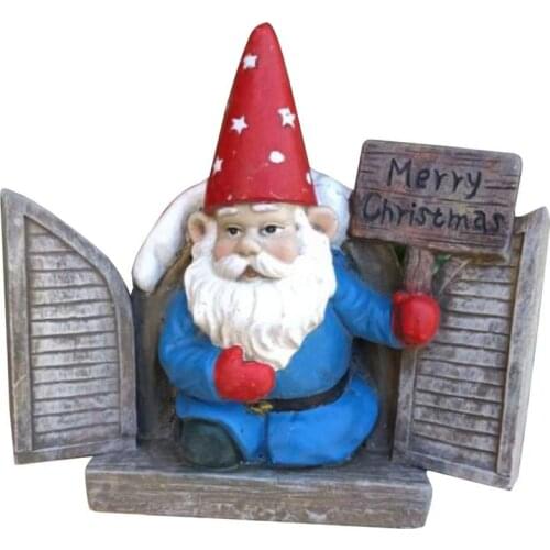 Resin Figurines Santa Gnome Figurine Garden Gnome Decoration Statue Gnome Decoration Garden Miniature Dwarf Figurine Statue