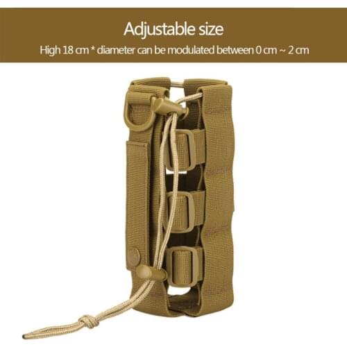 Molle Bag Tactical Water Bottle Pouch Military Hiking Drawstring Water Bottle Holder Kettle Carrier Bag
