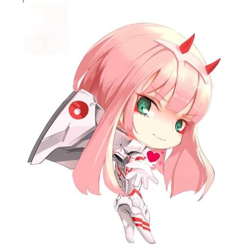 Darling In The FRANXX Zero Two Waterproof Anime Car Stickers Windshield Occlusion Scratch Decal Apply To Car Window Laptop