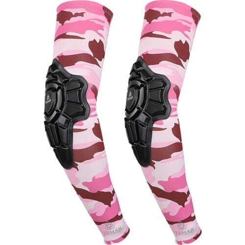 Pink Motorcycle Hand Sleeve Protector Pads Motorbike Soft Elbow Pads Kit Motocross Moto Racing Elbow Guard Protection Gear