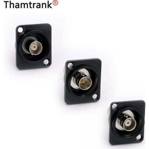 10PCS BNC Female to BNC Female Welding Free Straight Adapter with Panel Mount for AV/VIDEO/AUDIO DIY Repair