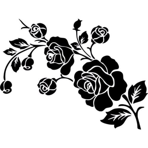 17.2*12.9CM Flower Fashion Decorative Bumper Car Sticker Personalized Window Decals C4-0919