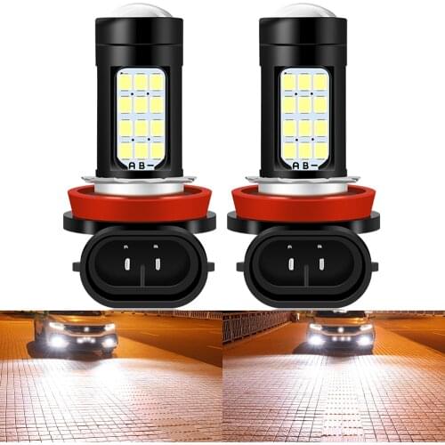 2PCS H11 H8 HB3 HB4 9005 9006 H16 Led Bulb 2000LM 6500K White Red Yellow Car Fog Light Front Head Driving Running Lamp Auto 12V