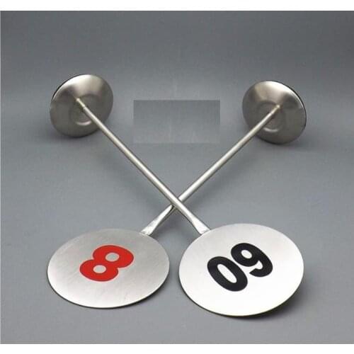 20pcs Stainless Steel Table Number Stand Desktop Countertop Metal Number Signage Restaurant Table Sign Standing SN659
