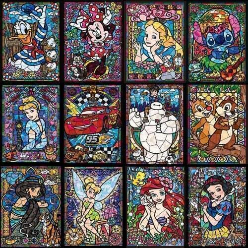 Disney Diamond Painting Full Diamond Embroidery Cartoon Characters Set 5D DIY Cross Stitch Set Square Round Mosaic Home Decor