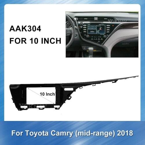 Car Radio Fascia for Toyota Camry 2018 high trim DVD frame Dash Mount Kit Adapter Trim Facial Panel Frame Dashboard 2 Din