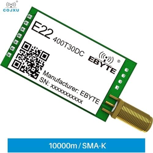 SX1262 LoRa Wireless Module 433MHz 470MHz 490MHz 30dBm 10km UART RF Chip Transceiver Receiver Transmiter Cojxu E22-400T30DC