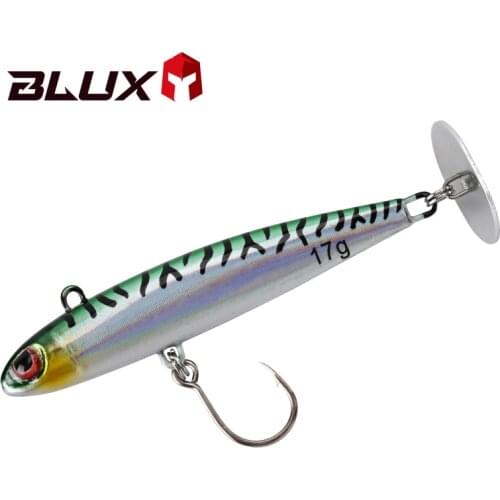 BLUX Rattle Tail 60mm 17g Power Shining Paddle Metal Jig Fast Zinc Jigging Spoon Bait Saltwater Bass Sinking Hard Fishing Lure