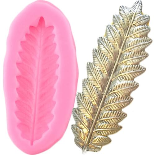 Leaf Silicone Mold Leaves Feathers Cupcake Topper Fondant Cake Decorating Tools Jewelry Resin Clay Candy Chocolate Gumpaste Mold