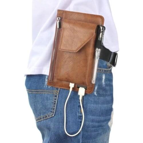 FSSOBOTLUN For Samsung Galaxy S8 S8 Plus Case High Quality PU Leather waist bag Wallet Pouch Belt Clip Cover Holster