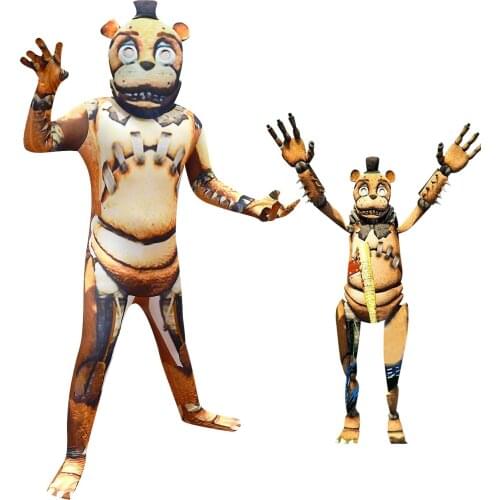Kids Halloween Costumes for Boys Girls Anime Phantom Freddie Cosplay Bodysuit Games Character Jumpsuits Funny Party Clothing
