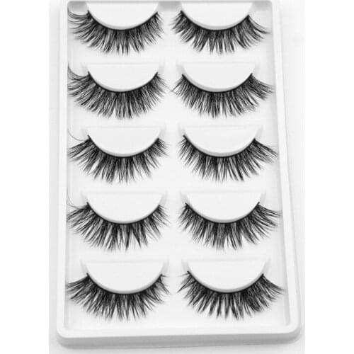 DOCOCER Eyelashes 5pairs/box Fur Friendly Styles Mink Lashes Crisscross False Eyelashes Thick&High Volume False Lashes 008
