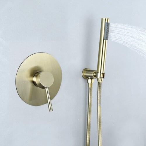 Bathtub Mount Shower Set Mixer Valve Bathtub Filler Mixer Taps Hot & Cold Bathroom Shower Faucet Bath Handheld Shower