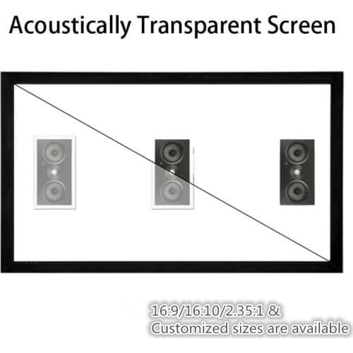 F1UWAW 92'' Homecinema 2.35:1UltraWide 4K White Woven Acoustic transparent Sound acoustically Fixed frame projection screen
