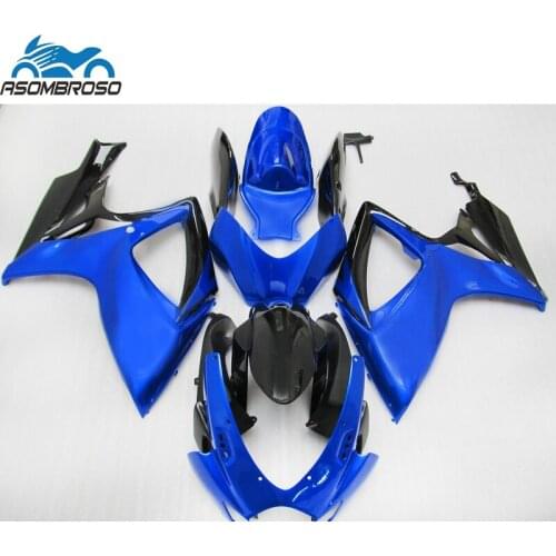 Hot sale Fairing kitfor SUZUKI K6 K7 Injection Molding GSXR 600 750 2006 2007 blue black gsxr600 fairings LD43