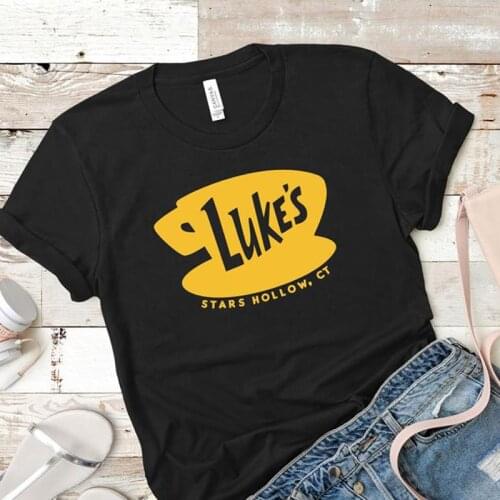 Lukes Stars Hollow Womans Tshirts Gilmore Girls Tv Shows Women T-shirt Tumblr Fashion Streetwear Tops Cotton Tee Dropshipping