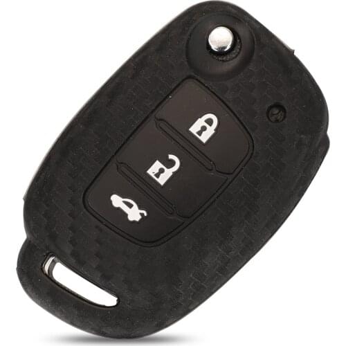 Jingyuqin Replacement 3 Buttons Remote Silicone Car Key Case Shell For Hyundai Creta Solaris i30 ix35 Tucson Elantra Santa fe