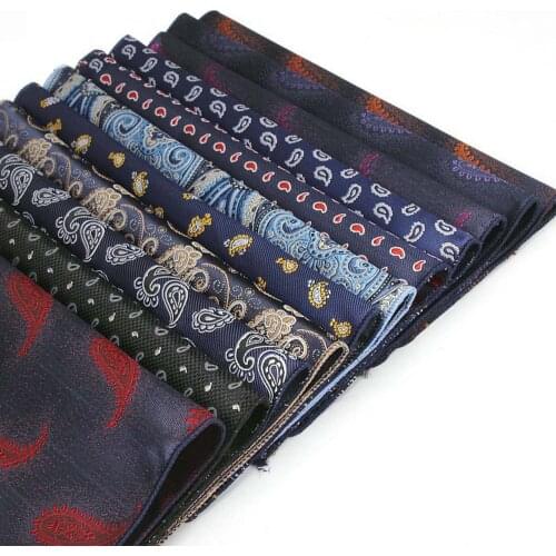 HUISHI Paisley Pocket Square Jacquard Floral Pocket Square Hanky Suits Mens Pocketsquare