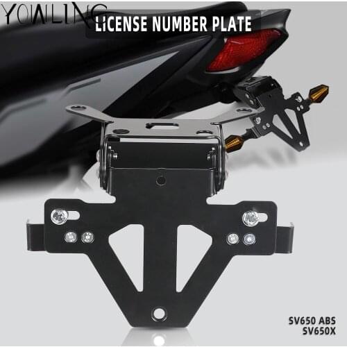 Motorcycle SV650X SV 650 X License Number Plate Frame Holder Bracket FOR SUZUKI SV650 ABS 2015 2016 2017 2018 2019 2020 2021