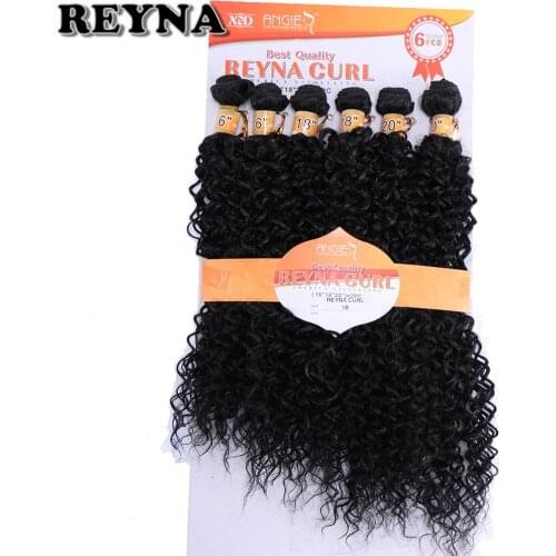 Kinky Curly Wave High Temperature Fiber Weave REYNA Synthetic Hair Bundles 6pcs/Lot hair Gram