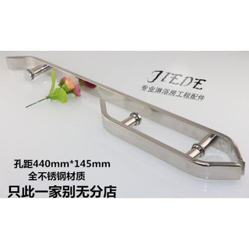 Square stainless steel shower L type high-grade bathroom glass door handle door handle door to door handle
