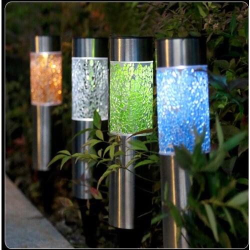 Solar Lawn Lamp Path Spotlight Roof Spot Light Solar Energy Waterproof Light Control Garden Decor White Light