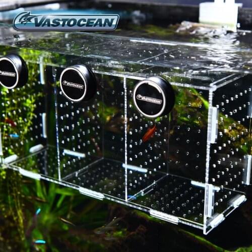 Vastocean Magnetic Combined Acrylic Incubation Isolation Box Breeding Box Fish Tank Hatching box Ovipositor Aquarium Supplies