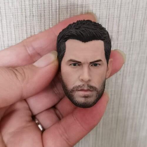 1/6 Male Chris Hemsworth Head Carving Sculpture Model Fit 12'' Action Figure Body Dolls