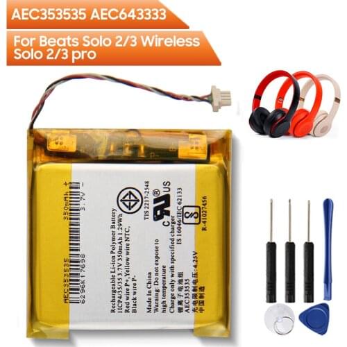 Original Replacement Battery AEC353535 For Beats solo 2.0 3.0 Beats Solo3 Wireless Authentic Rechargable Battery 5200mAh