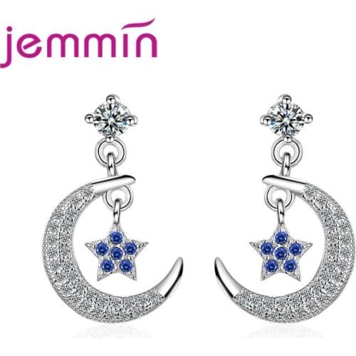 Original Brand Drop Earrings 925 Sterling Silver Women Bridal Wedding Engagement Anniversary Jewelry Best Sister Gift