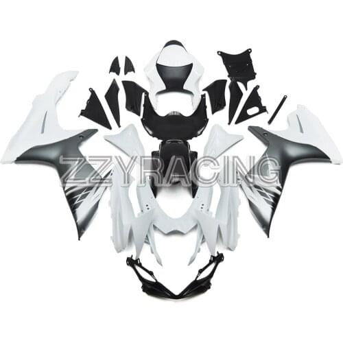 Full Motorcycle Fairings Kit for Suzuki GSXR600 GSXR750 K11 2011 2012 2013 2014 2015 2016 ABS Plastic Body Work White Grey Cover
