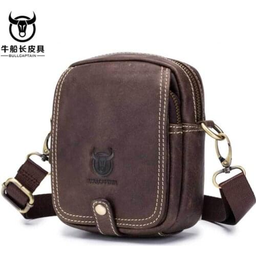 Casual mens messenger bags genuine leather shoulder bags for men luxury brand mens crossbody bag fashion for iphone