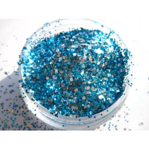Blue Silver Glitter Mix for Gel Nail Polish Making Supplier G519