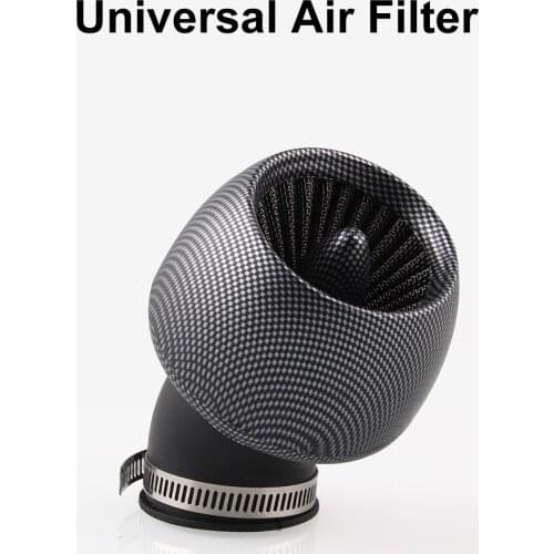 1Pcs 28mm/35mm/45mm/48mm Universal Motorcycle Air Filter Carbon Fiber For 150cc 250cc ATV Quad Moped Scooter Go Kart QC0241