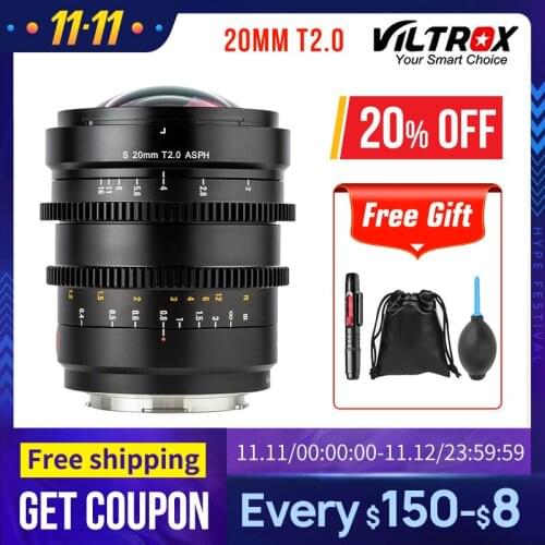 Viltrox 20mm T2.0 Wide Film Lens Full Frame Prime Cinematic MF For P anasonic/L eica L-mount Camera SL SL2 L umix S1 S1R S1H