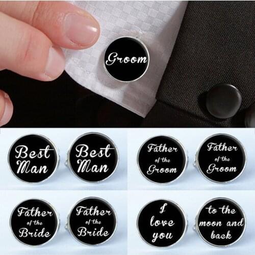 1Pair Marry Me Today Groom Cufflinks Custom Wedding Date Cufflinks Wedding Cuff Links for the Groom Love Me Forever Cufflinks