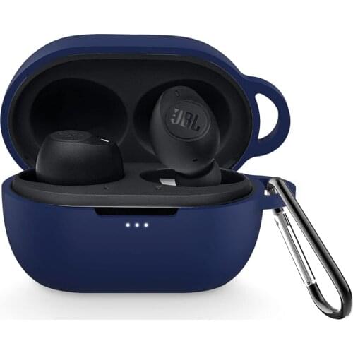 Protective Silicone Case Soft Shock Scratch Protection Cover for JBL Tune 115 TWS 115TWS True Wireless Earbuds with Keychain