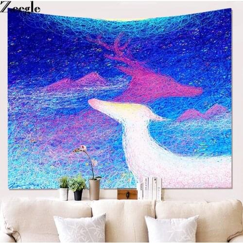 Zeegle Cartoon Creative Art Carpet Blanket Yoga Mat Decorative Tapestry for Home Beach Towel Picnic Mat Wall Hanging Tapestry